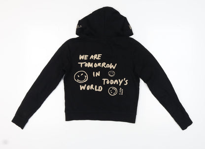 Smiley World Black Women's XS Pullover Hoodie