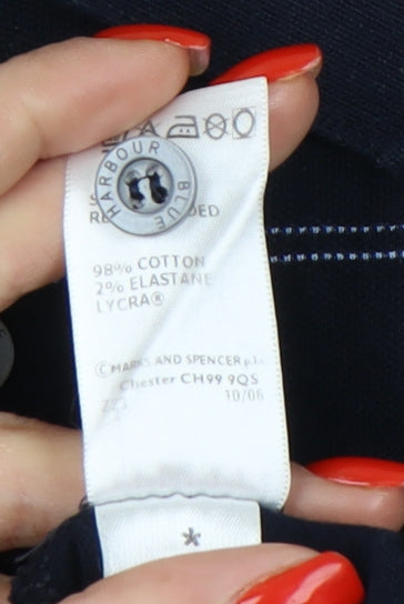 Marks and Spencer Blue Striped Men's Polo, Large