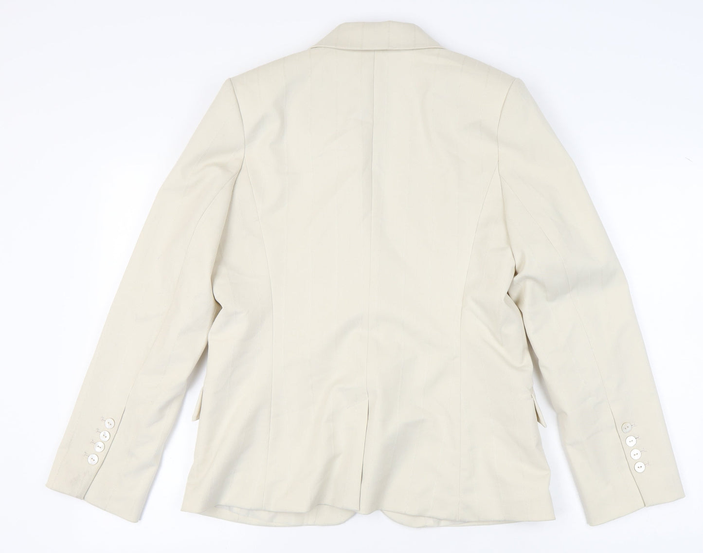 H&M Women's Beige Blazer, Size 16, Lined, Excellent