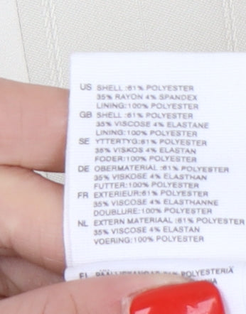 H&M Women's Beige Blazer, Size 16, Lined, Excellent