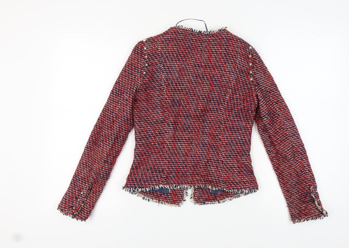 Zara Trafaluc Red Bouclé Blazer Women S