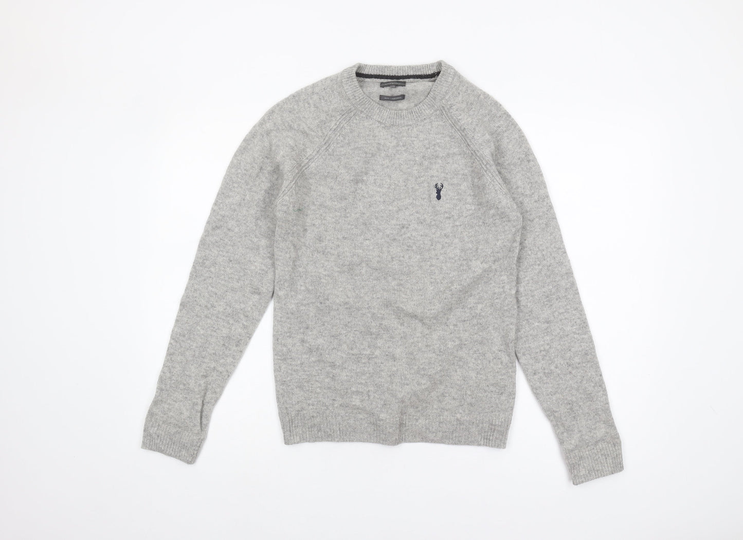 Next Men's Grey Wool Pullover Jumper XS