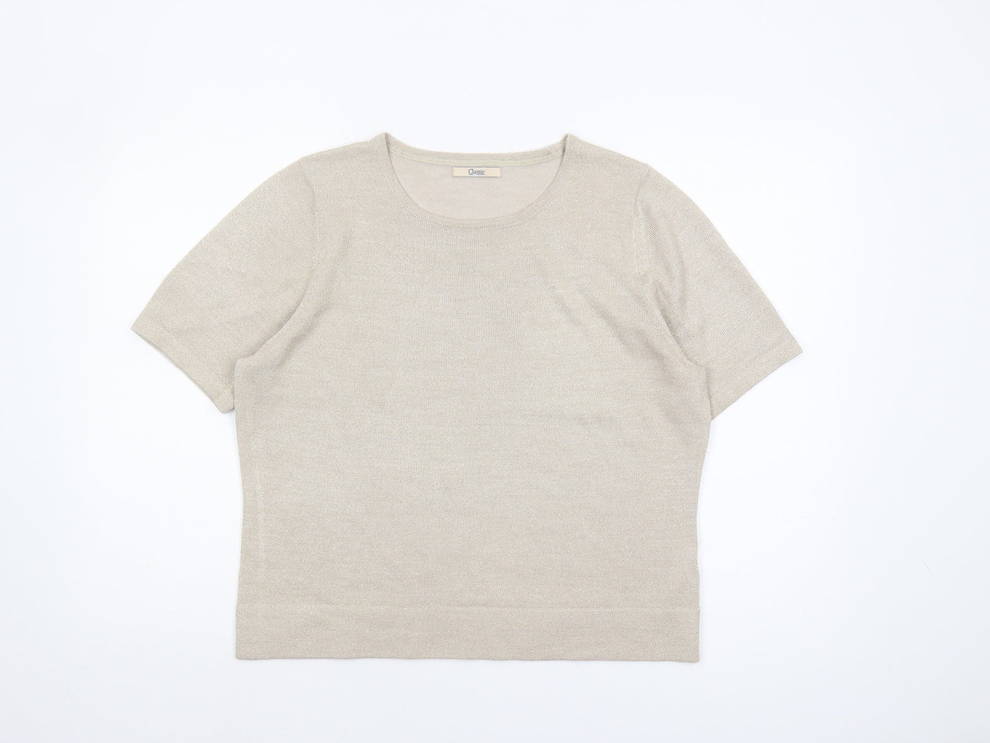 Womens UK Size 14 Marks and Spencer Beige Pullover Jumper
