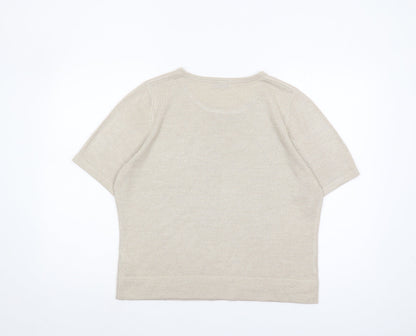 Womens UK Size 14 Marks and Spencer Beige Pullover Jumper