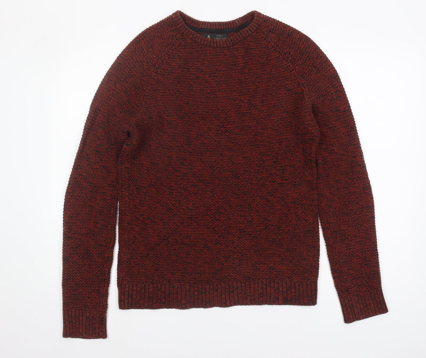 Label Lab Men's Red Knit Pullover Jumper, Size S