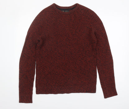 Label Lab Men's Red Knit Pullover Jumper, Size S
