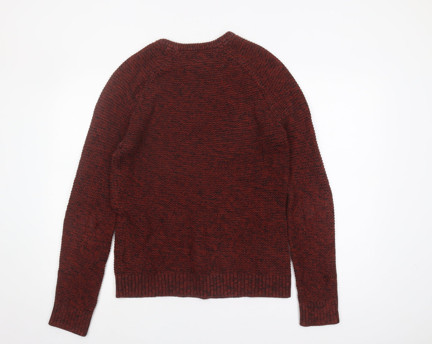 Label Lab Men's Red Knit Pullover Jumper, Size S