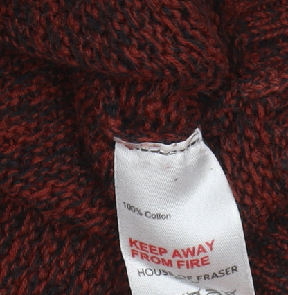 Label Lab Men's Red Knit Pullover Jumper, Size S