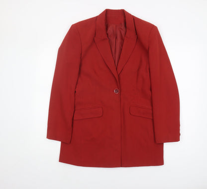 Richards Women's Red Blazer Size 12 Lined