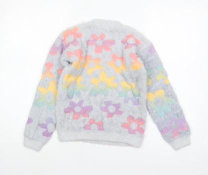 Next Girls' Multicoloured Floral Jumper, Size 9, Crew Neck