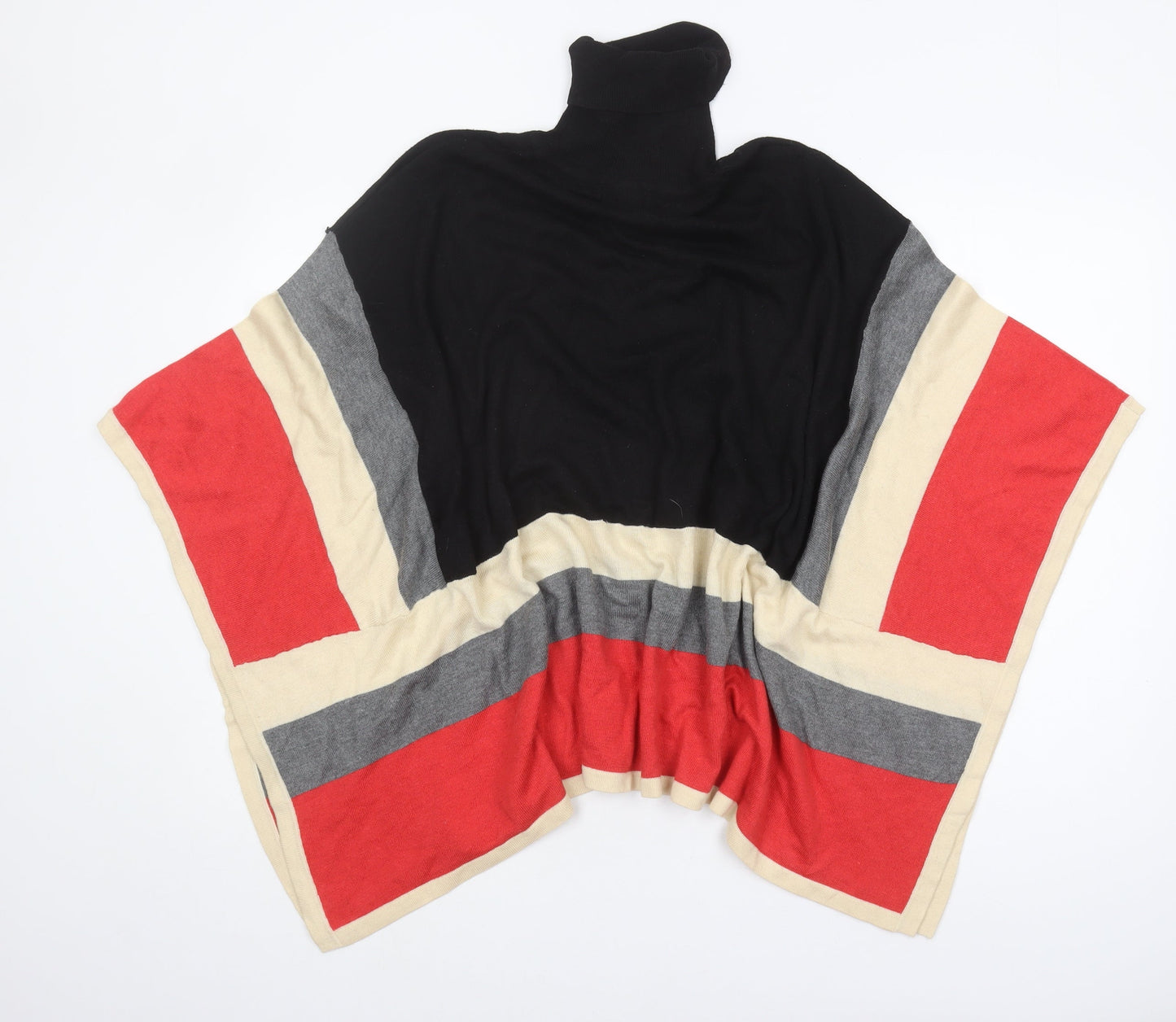 Odemai Women's Black Cape Roll Neck Jumper Size 2