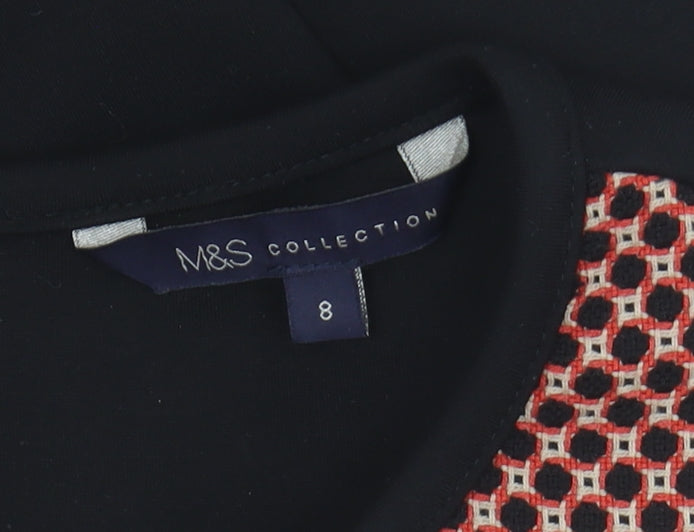 Womens UK Size 8 Marks and Spencer Multicoloured Basic Blouse