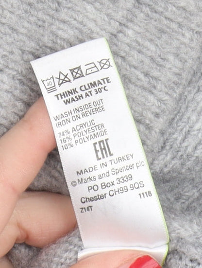 Womens UK Size M Marks and Spencer Grey Pullover Jumper