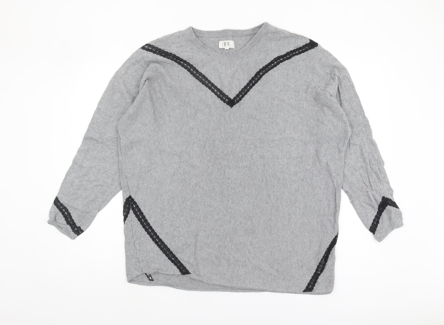 Womens UK Size 18 Nine by Savannah Miller Grey Pullover Jumper