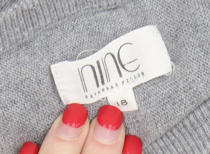 Womens UK Size 18 Nine by Savannah Miller Grey Pullover Jumper