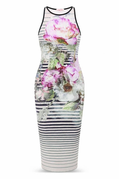 Ted Baker Women's Multicoloured XS Floral Bodycon Dress