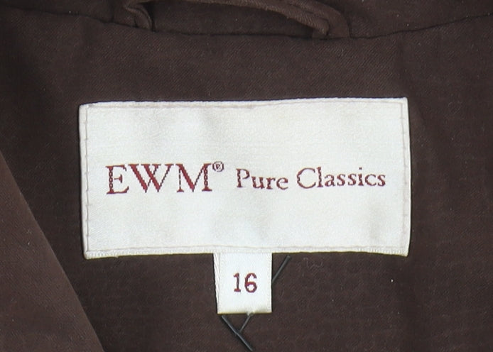 EWM Pure Classics Women's Brown Coat Size 16