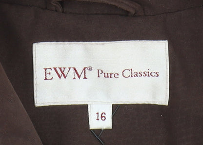 EWM Pure Classics Women's Brown Coat Size 16