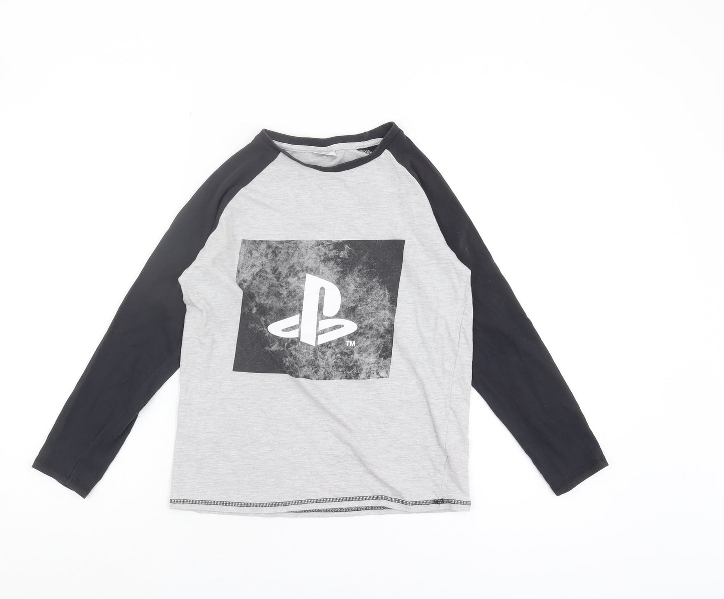 George Boys PlayStation Grey Graphic Long Sleeve T-Shirt 9-10Y