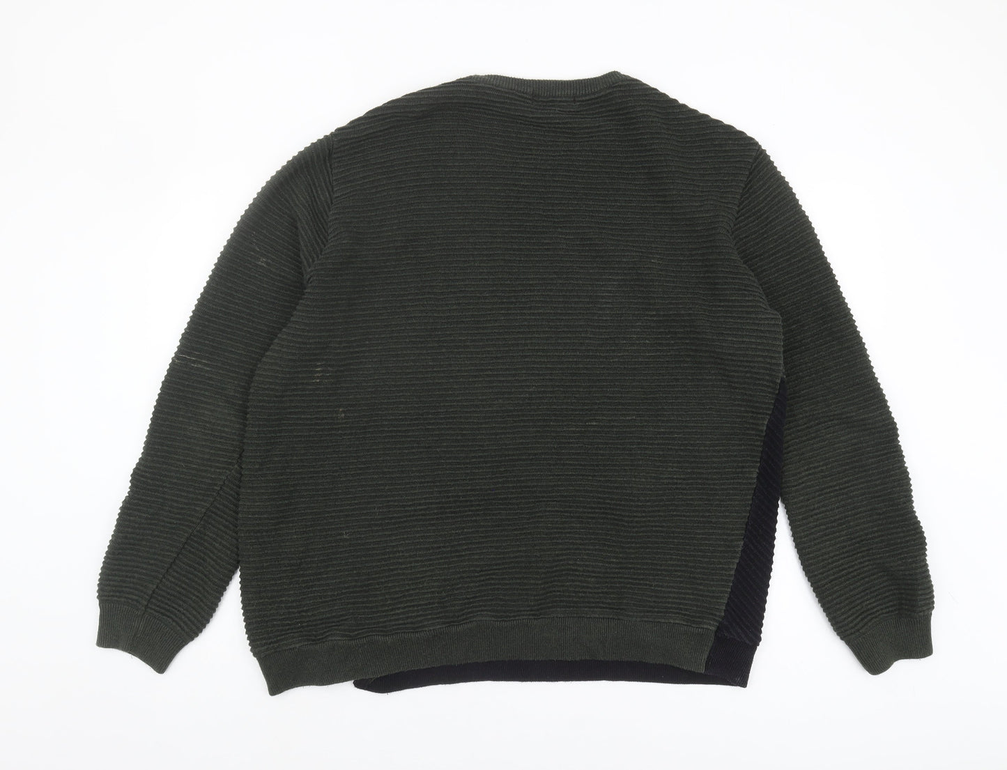 River Island Men's XXL Green Crew Neck Pullover Jumper