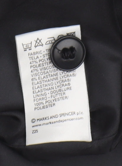 Marks and Spencer Women's Black Blazer, Size 12, Petite Fit