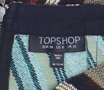 Womens UK Size 10 Topshop Straight & Pencil No Data Skirt