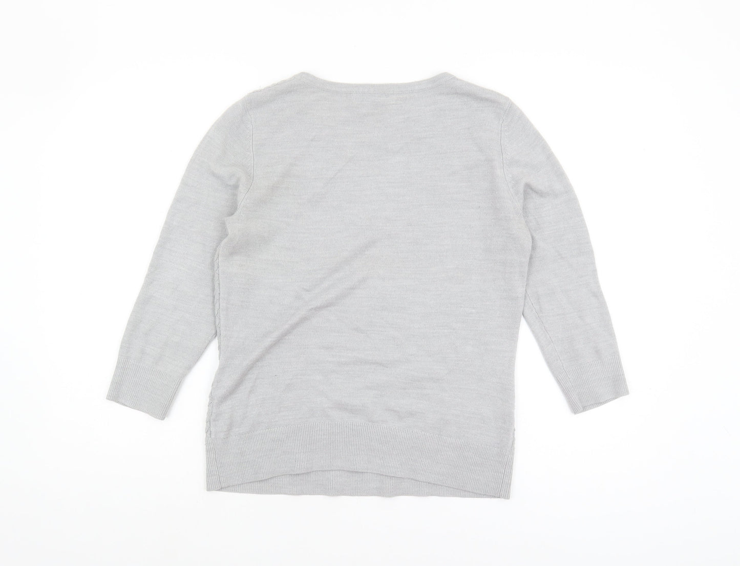Womens UK Size 10 Marks and Spencer Grey Pullover Jumper