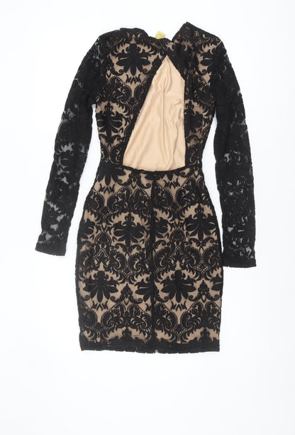 H&M Women's Black Bodycon Long Sleeve Dress