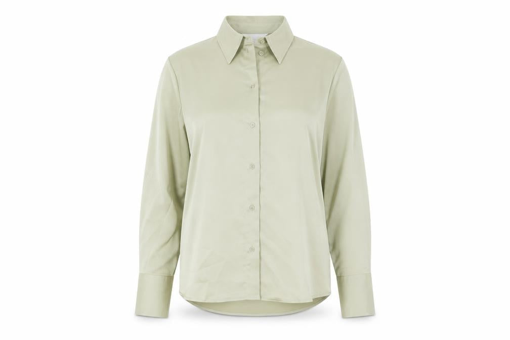 Womens UK Size 12 H&M Green Basic Button-Up