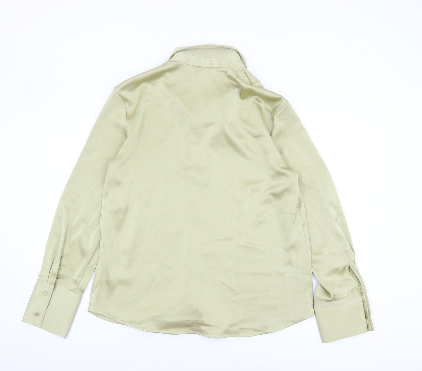 Womens UK Size 12 H&M Green Basic Button-Up