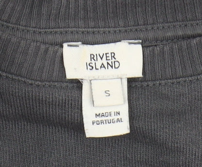 River Island Women's Black Small Pullover Sweatshirt