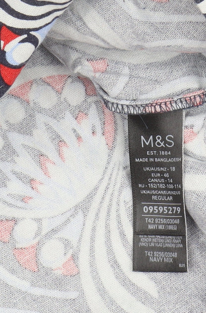 Marks and Spencer Women's Paisley Dress - Size 18