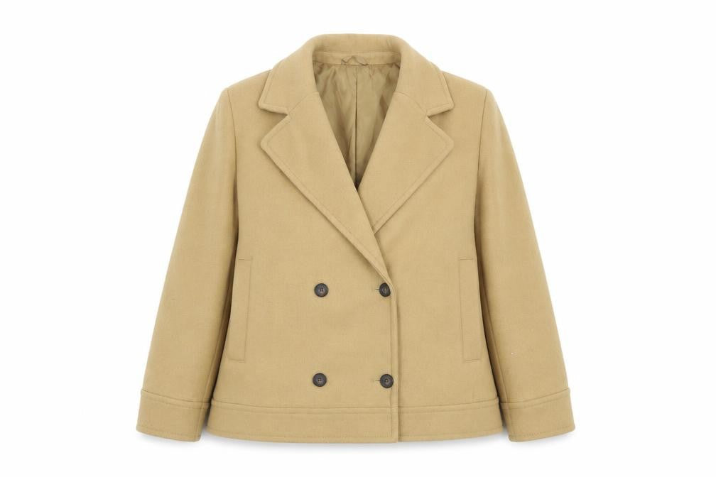 Womens UK Size 20 Marks and Spencer Beige Pea Coat