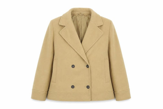 Womens UK Size 20 Marks and Spencer Beige Pea Coat