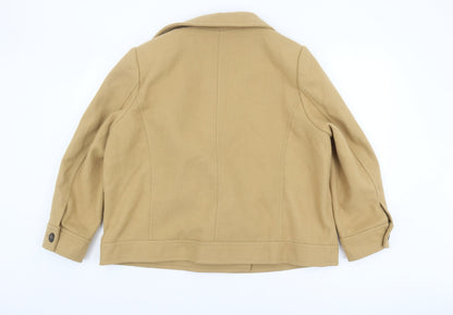 Womens UK Size 20 Marks and Spencer Beige Pea Coat