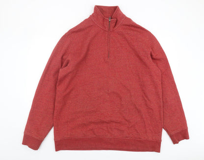 Mens UK Size XL Lands' End Red Pullover Sweatshirt