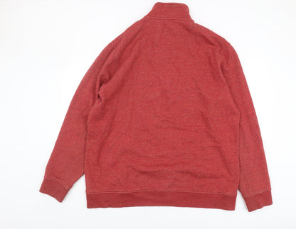 Mens UK Size XL Lands' End Red Pullover Sweatshirt