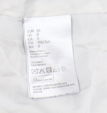 H&M Women's Grey Tweed Blazer, Size 4, Regular Fit