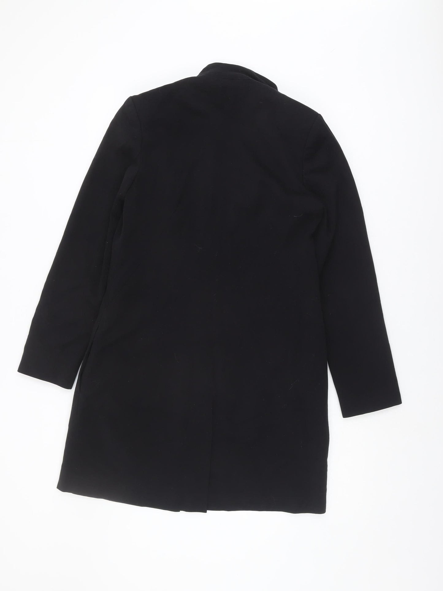 Womens UK Size 10 Debenhams Black Overcoat