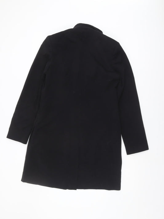 Womens UK Size 10 Debenhams Black Overcoat
