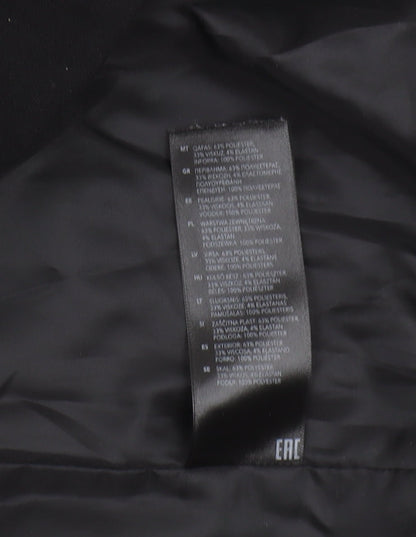 Womens UK Size 10 Debenhams Black Overcoat