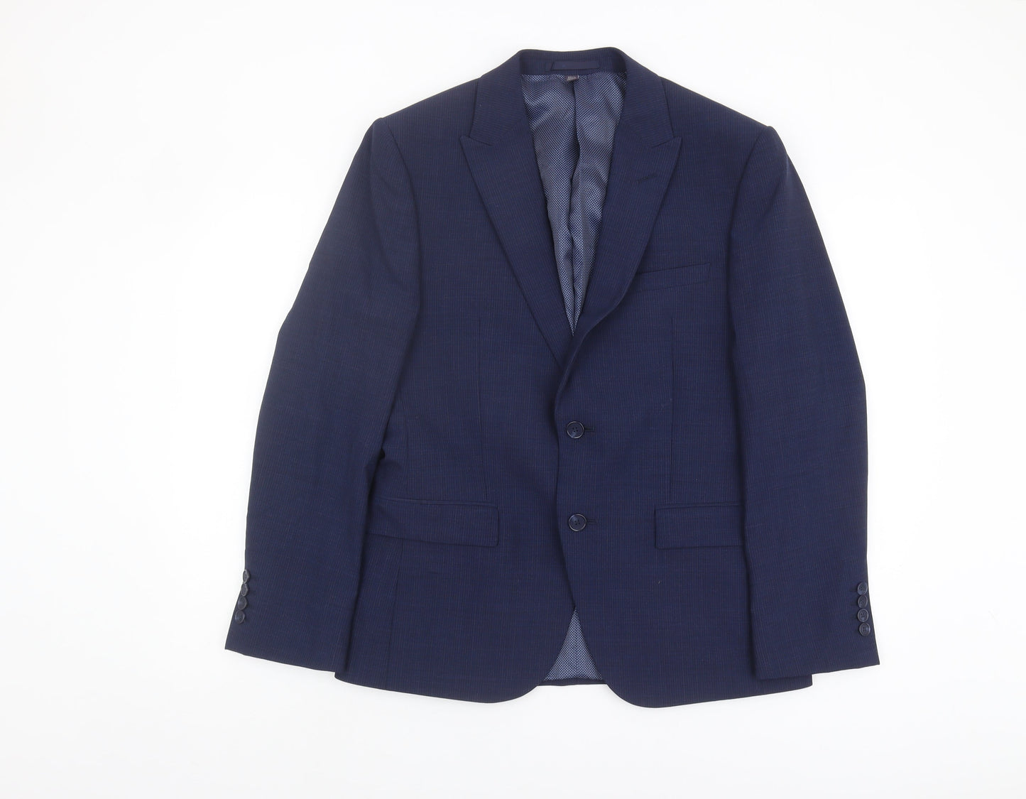 Mens UK Size 40 Marks and Spencer Regular Blue Suit Jacket