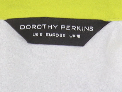 Womens UK Size 10 Dorothy Perkins Multicoloured Basic Button-Up