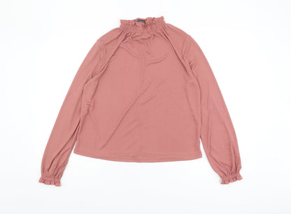 Womens UK Size S Zara Pink Basic Blouse