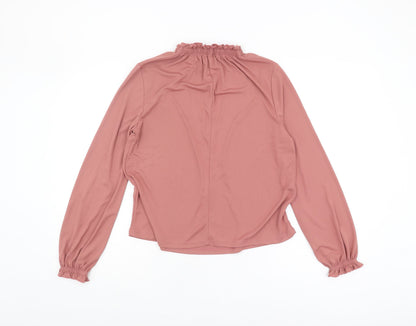 Womens UK Size S Zara Pink Basic Blouse