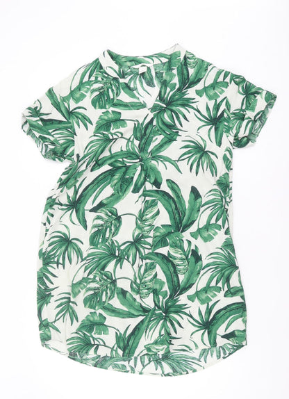 Womens UK Size 8 H&M Green Basic Blouse