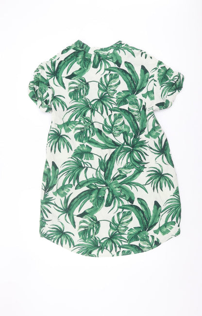 Womens UK Size 8 H&M Green Basic Blouse
