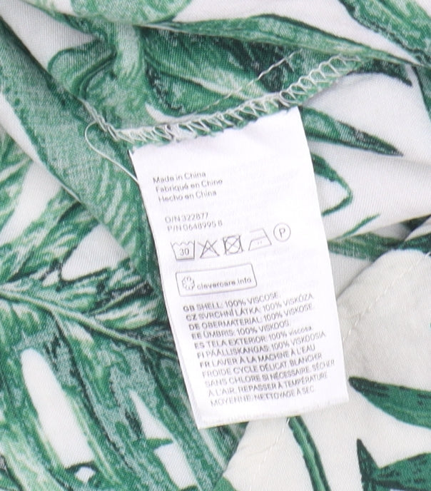 Womens UK Size 8 H&M Green Basic Blouse