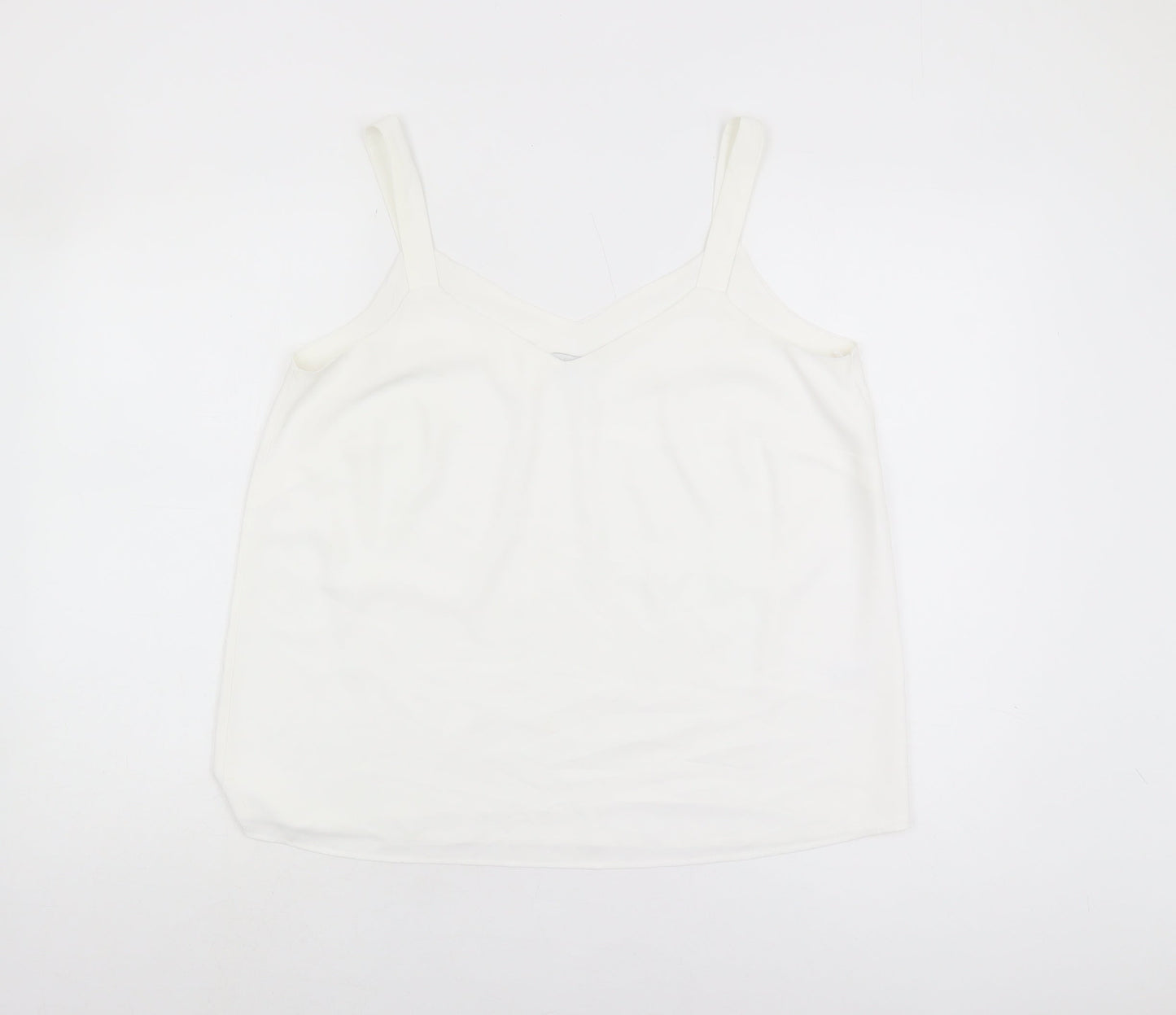 Womens UK Size 12 M&Co Ivory Camisole Tank