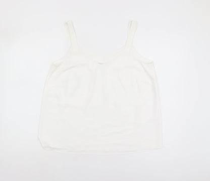 Womens UK Size 12 M&Co Ivory Camisole Tank